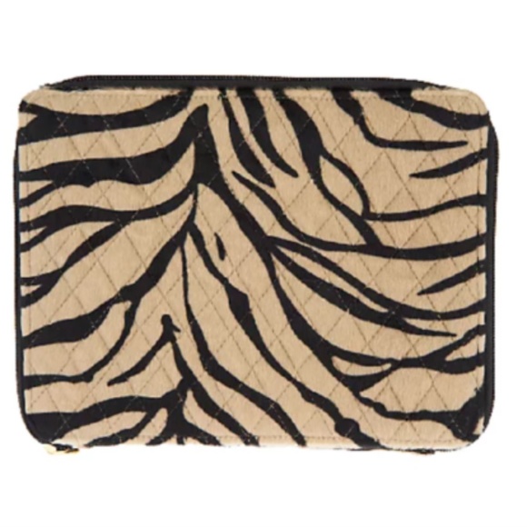 DENNIS BASSO Faux Fur Tablet and Cell Phone Case Zebra Brand New - Picture 2 of 7